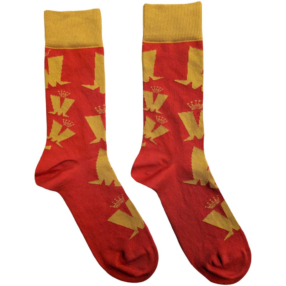 Madness - Crown & M Pattern Sokken - EU 40-45 - Rood